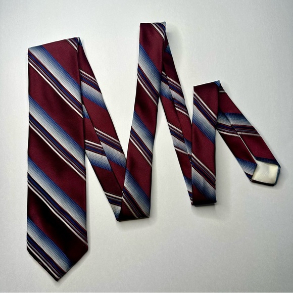 Vintage Christian Dior Cravates Classic Striped Polyester Tie - Picture 5 of 5